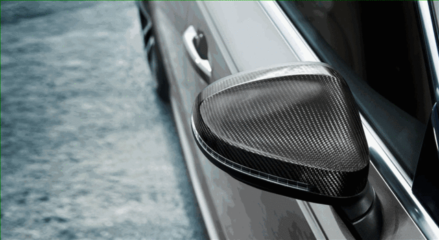 8W0072530A3Q0 - Exterior: Exterior Carbon Fiber Mirror Caps for Audi: A4 allroad, A4 Quattro, A5 Quattro, A5 Sportback, RS5, RS5 Sportback, S4, S5, S5 Sportback Image