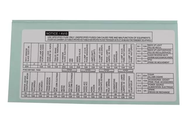 97492705 - : F Label for GM Image