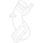 1110980437 - Engine: Intake Pipe for Mercedes-Benz Image