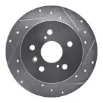 63176091R - : DFC Brake Rotor - Drilled and Slotted - Silver for DYNAMIC FRICTION Image
