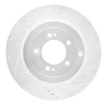 63172042R - : DFC Brake Rotor - Drilled and Slotted - Silver for DYNAMIC FRICTION Image