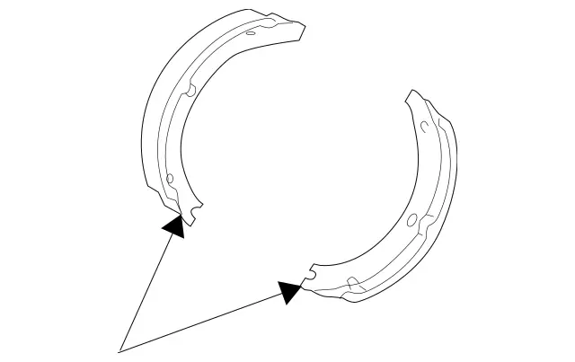 2304200320 - Brakes: Parts Kit, Brake Shoe for Mercedes-Benz: CLS500, CLS55 AMG, CLS550, CLS63 AMG, E320, E500, E55 AMG, SL500, SL55 AMG, SL550, SL600, SL63 AMG, SL65 AMG Image image