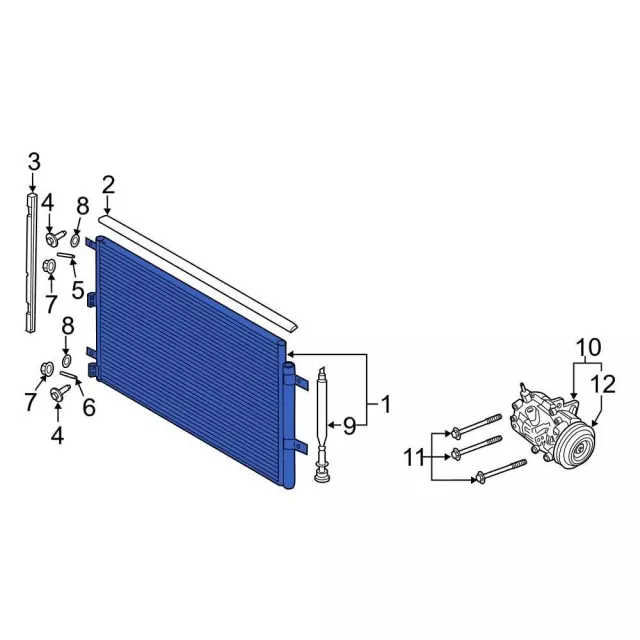 A/C Condenser - Ford (KL3Z-19712-C)