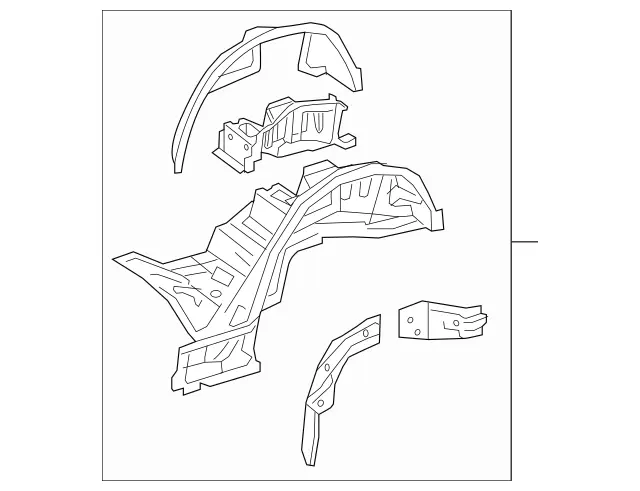 2386101800 - Substructure: Longitudinal Member for Mercedes-Benz: C43 AMG, C63 AMG, C63 AMG S, E400, E450, E53 AMG Image image