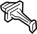 76988JF00A - Body: Windshield Pillar Trim Lower Clip for INFINITI: EX35, EX37, FX35, FX37, FX50, QX50, QX70 Image