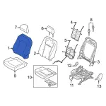 ML3Z1864416DB - Body: Seat Back Cover for Ford: F-150, F-250 Super Duty, F-350 Super Duty, F-450 Super Duty Image