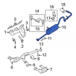 7L5Z5230E - Exhaust: Muffler &amp; Pipe for Ford: Ranger Image