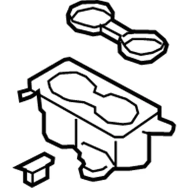 HS7Z5413562DA - Body: Cup Holder for Ford: Fusion, Police Responder Hybrid, SSV Plug-In Hybrid Image
