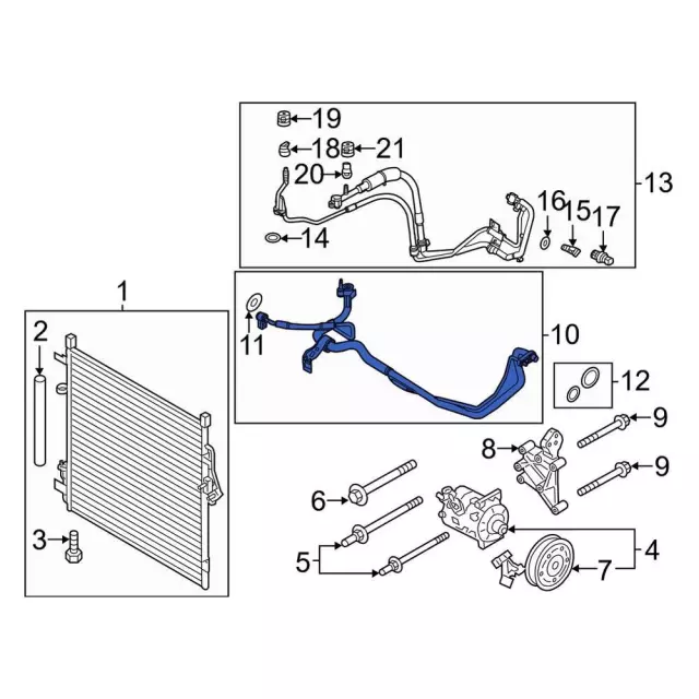 MB3Z19D734H - : Tube Assembly for Ford Image
