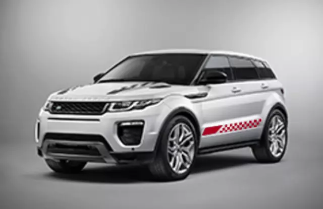 VPLVB0179CAH - Exterior: Vehicle Decals, Chequer, Left Side, Red for Land Rover: Range Rover Evoque Image