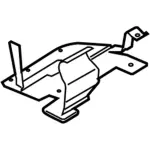 GJ5Z58045F10A - Body: Reinforced Beam Upper Bracket for Ford Image