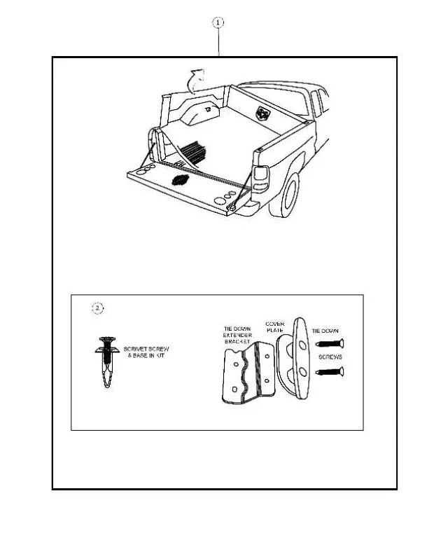 82208845 - : Under Rail Bedliner Kit for Mopar Image