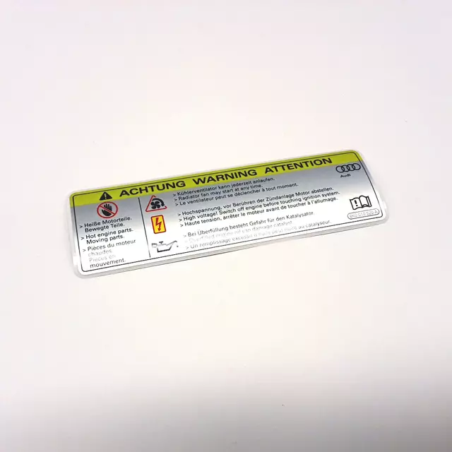Caution Label - Audi (8K0-010-520-A)