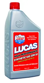 10054 - : Synthetic SAE 20W-50 Racing Oil for Lucas Oil Products Image