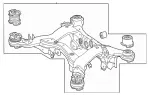 1673500100 - Rear Axle: Suspension Subframe for Mercedes-Benz: GLE350, GLE450, GLE450e, GLE53 AMG, GLE580, GLE63 AMG S, GLS450, GLS580, GLS63 AMG, Maybach GLS600 Image