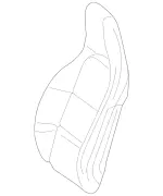 17691080019E43 - Body: Seat Back Cover for Mercedes-Benz Image