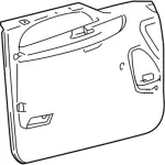 5C3Z2523943DAA - Body: Door Trim Panel for Ford: F-250 Super Duty, F-350 Super Duty, F-450 Super Duty, F-550 Super Duty Image