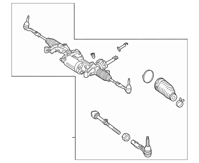 2234601404 - Steering: Steering Gear for Mercedes-Benz: Maybach S580, Maybach S680, S500, S580, S580e, S63 AMG E Performance Image