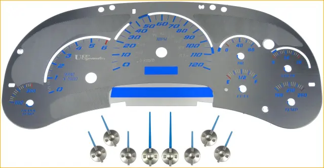 100106B - Body: Instrument Cluster Upgrade Kit - Stainless Steel With Transmission Temperature for Dorman Image