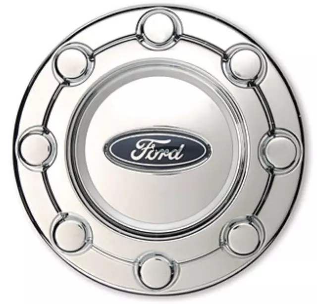 5C3Z1130YA - Wheels: Chromed Center Caps - Rear for Ford: E-350 Super Duty, E-450 Super Duty, F-250 Super Duty, F-350 Super Duty, F-450 Super Duty, F-550 Super Duty Image