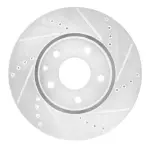 63180076R - : DFC Brake Rotor - Drilled and Slotted - Silver for DYNAMIC FRICTION Image
