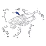 JK2Z19893DG - Body: Louver for Ford Image