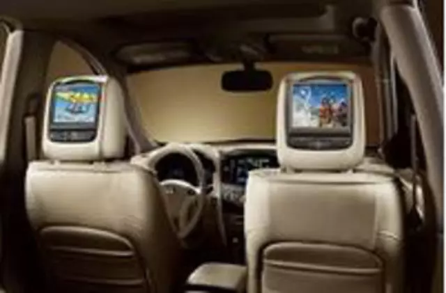 999U8RZ001 - Electronics: Dual Head Restraint DVD Monitors - Wheat for Infiniti Image