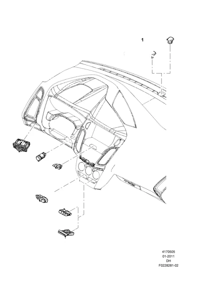 CV6Z11654K - Body: Headlamp Switch for Ford Image