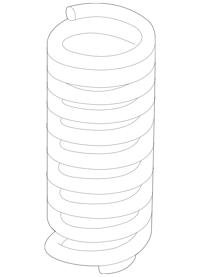 1643240404 - Springs, Suspension and Hydraulic Components: Helical Spring for Mercedes-Benz: GLE300d, GLE350, GLE400, GLE550e, GLE63 AMG, ML250, ML320, ML350, ML400, ML450, ML500, ML550, ML63 AMG Image image