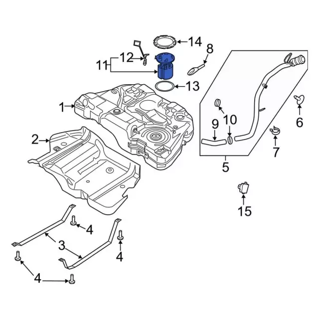 DG9Z9H307AD - Fuel System: Electric Fuel Pump for Ford: Fusion Image