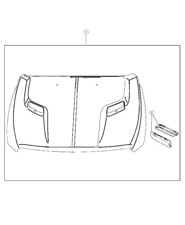 Hood Bezel - Mopar (68046800AF)