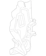 2905050500 - Radiator: Air Duct Segment for Mercedes-Benz Image