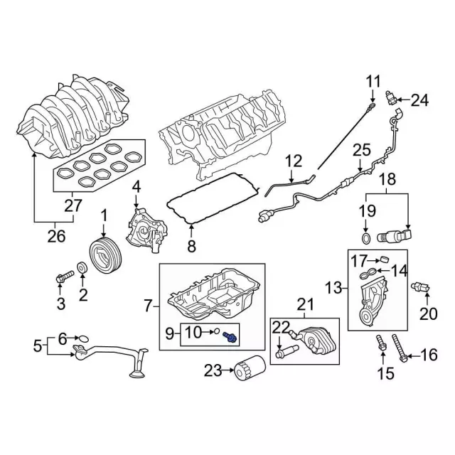 Engine Oil Drain Plug - Ford (ML3Z-6730-B)