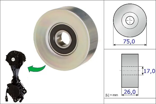 FT0676 - Engines &amp; Components: INA US Accessory Drive Belt Tensioner Pulley for INA US Image