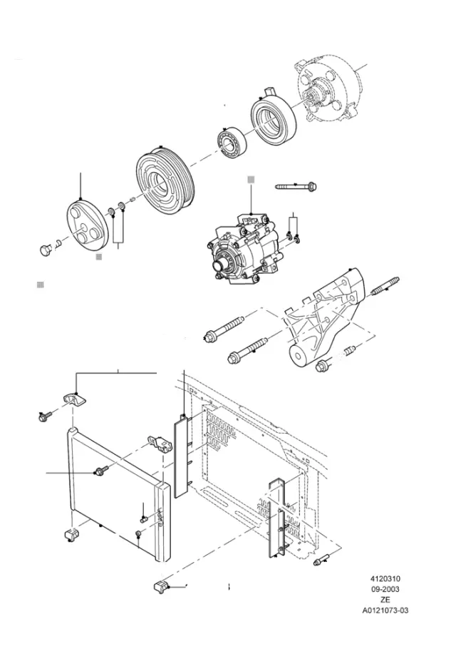 F1OZ19D798A - HVAC: Coil for Ford Image