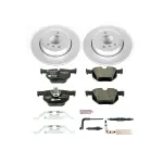 ESK5361 - : Genuine Geomet Coated Rotors, ECE-R90 Brake Pads + Hardware Kit for PowerStop Image