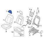 ML3Z18610A62FB - Body: Headrest Cover for Ford: F-150 Image