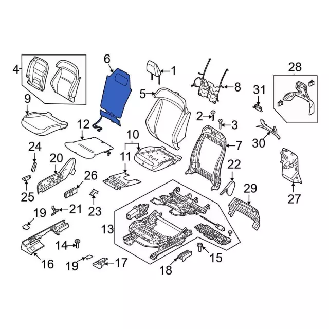 Seat Back Heater - Ford (LJ8Z-14D696-C)