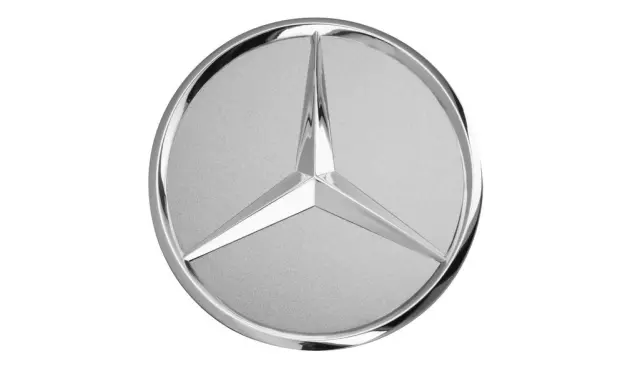 66470202 - Wheels: Hub Cap / Wheel Hub, Chrome Raised Star for Mercedes-Benz Image