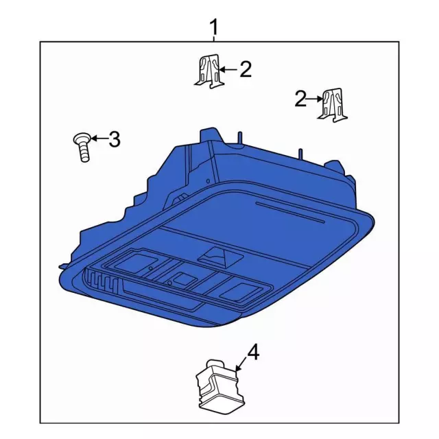 LB5Z78044B90B - Body: Console Base for Ford: Explorer, Police Interceptor Utility Image