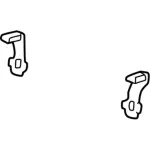 1W6Z19B594BA - HVAC: Condenser Upper Bracket for Ford: Thunderbird Image