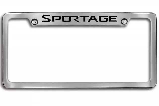 UR013AY002SL - Exterior: License Plate Frame - Chrome - Upper Logo for Kia: K5, Rio, Sportage Image