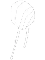 22297050028Q58 - Body: Headrest for Mercedes-Benz Image