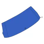 LB5Z7842006A - : Lift Gate Glass for Ford: Explorer, Police Interceptor Utility Image