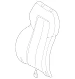 1709101616 - Driver Seat: Padding for Mercedes-Benz: SLK230, SLK320 Image