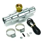 2282 - : FITTING, ADAPTER, RADIATOR HOSE, 1" TO 1.25", 3/8" NPTF FEMALE, ALUMINUM for AutoMeter Image