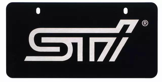 Subaru Euro-Style Marque Plate Matte Black STI) OEM NEW - Subaru (SOA342L133)
