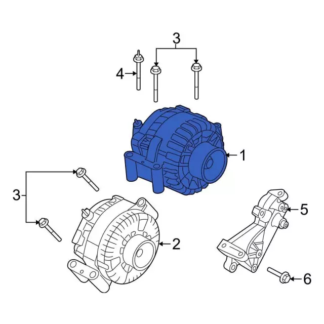 6C2Z10346BFRM - Electrical: Alternator for Ford: E-350 Super Duty, E-450 Super Duty, F-250 Super Duty, F-350 Super Duty, F-450 Super Duty, F-550 Super Duty Image