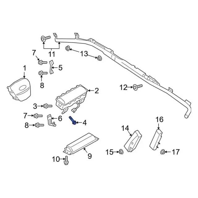 W716914S307 - : Belt Weather-Strip Screw for Ford Image