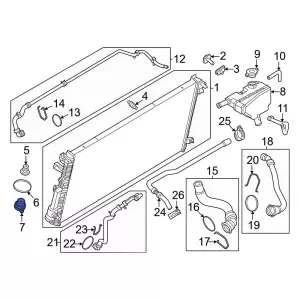 LC3Z8592A - Cooling System: Engine Water Pump Outlet Pipe for Ford Image